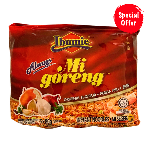 Ibumie Mi Goreng Original Instant Noodles - 5x80g