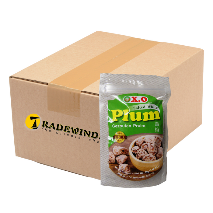 X.O White Preserved Salted Plum - 10x70g