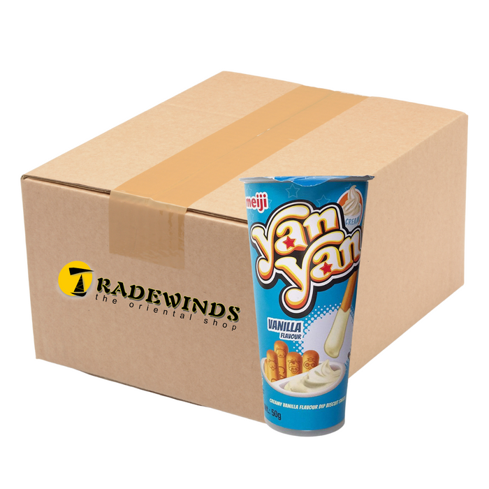 Meiji Yan Yan Creamy Vanilla Flavoured Dip Biscuit Snack - 10x50g
