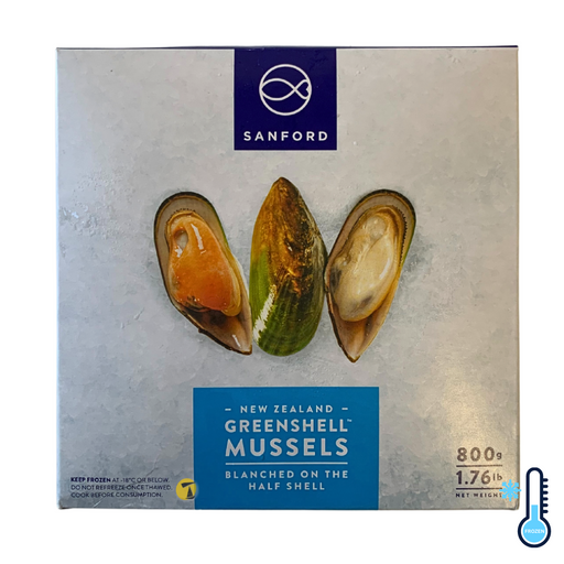 Sanford New Zealand Greenshell Mussels Half Shell - 800g [FROZEN]