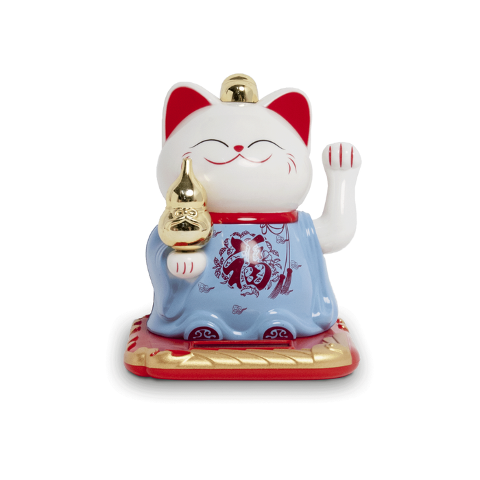 Solar Power Waving Lucky Cat FU