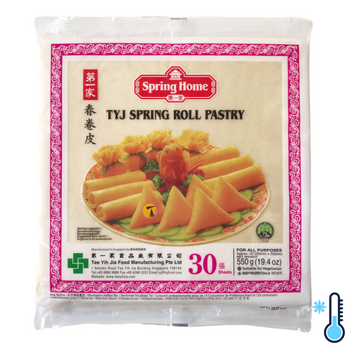 Spring Home TYJ Spring Roll Pastry 10" (30 Sheets) - 550g [FROZEN]