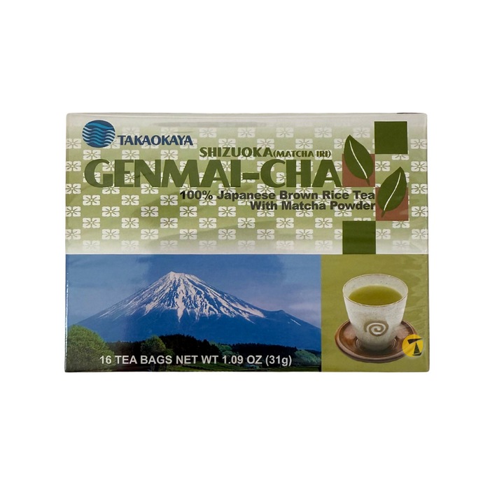 Takaokaya Shizuoka Genmai-Cha Tea - 16 Teabags