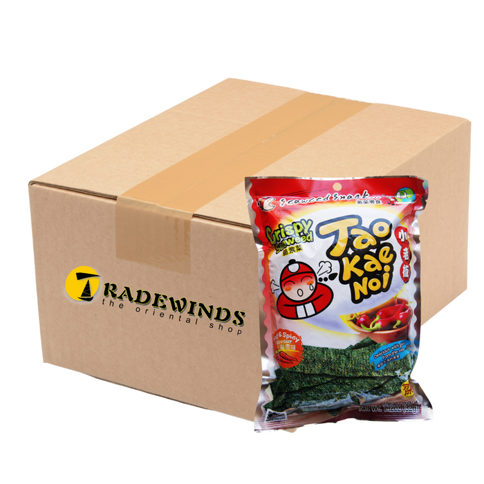 Taokaenoi Crispy Seaweed - Hot & Spicy Flavour - 6x36g