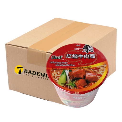 Unif Instant Noodles Bowl Artificial Roasted Beef Flavour - 12x110g