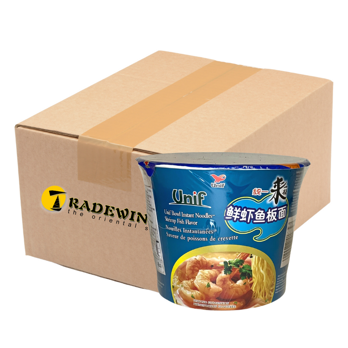 Unif Shrimp Fish Flavour Bowl Noodles - 12x108g