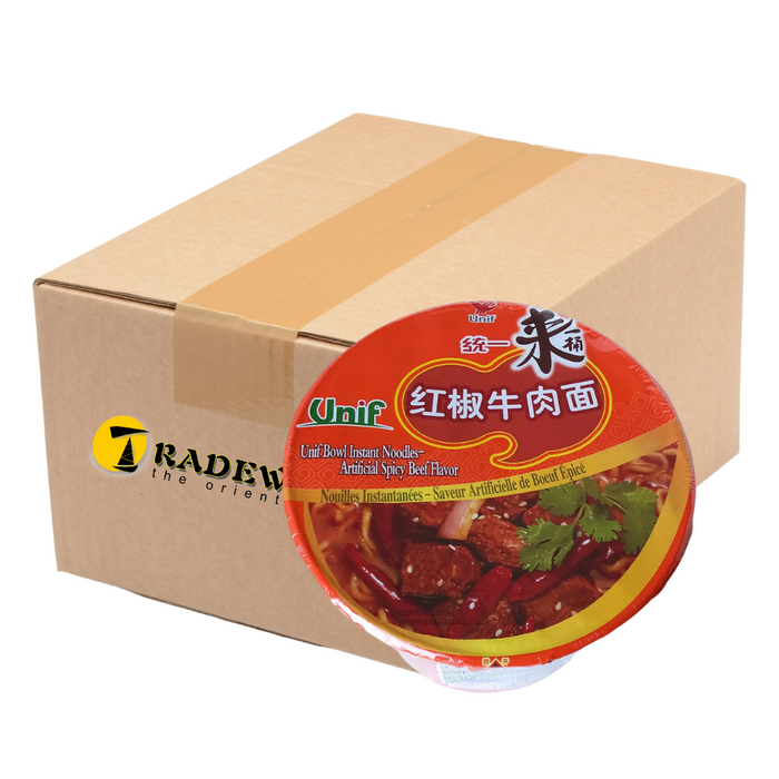 Unif Spicy Beef Bowl Noodles - 12x110g
