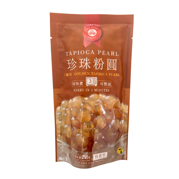 WufuYuan Golden Tapioca Pearl - 250g BB: 25/08/2026