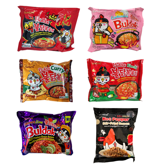 Samyang Buldak Spicy Ramen Noodles Challenge Assorted Box Pack of