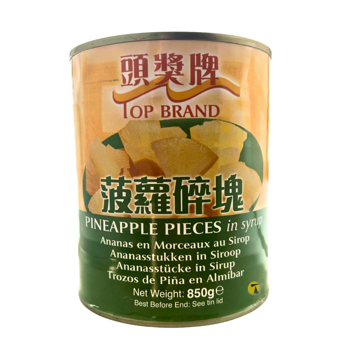 Top Brand Pineapple Pieces in Syrup - 850g - BB: 20/08/2026