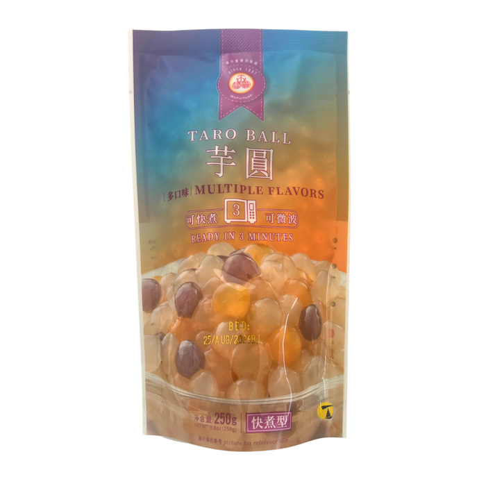 WufuYuan Taro Flavour Tapioca Pearl - 250g BB: 25/08/2026