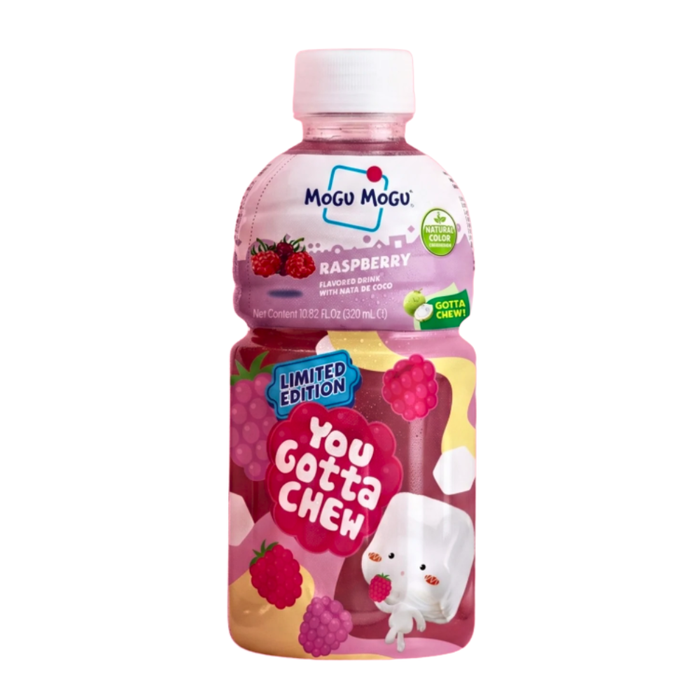 Mogu Mogu Raspberry Flavoured Drink with Nata de Coco - 320ml