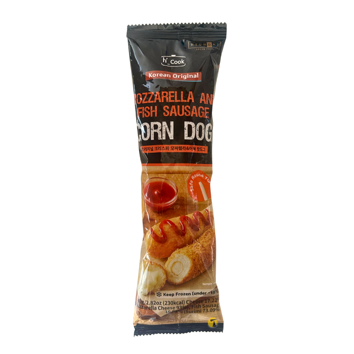 H_Cook Mozzarella & Fish Sausage Corn Dog - 80g [FROZEN]