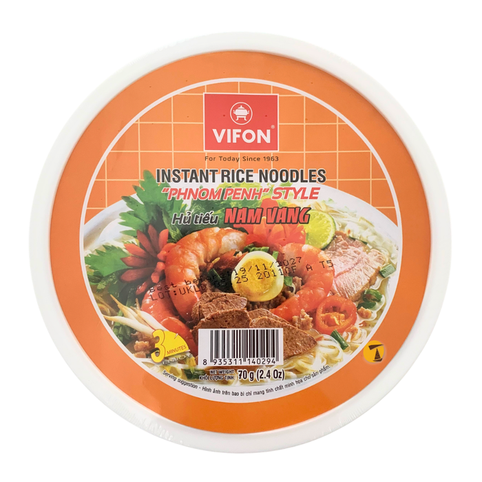 Vifon Vietnamese Instant Rice Noodle Bowl Phnom Penh Flavour - 70g