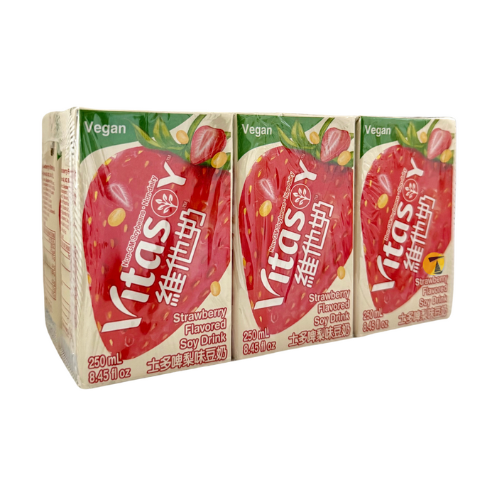 Vitasoy Strawberry Flavoured Soy Drink - 6x250ml