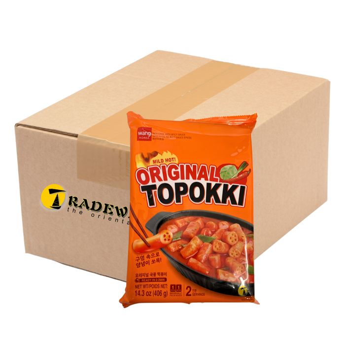 Wang Original Topokki Rice Cake with Hot Sauce - 10x406g