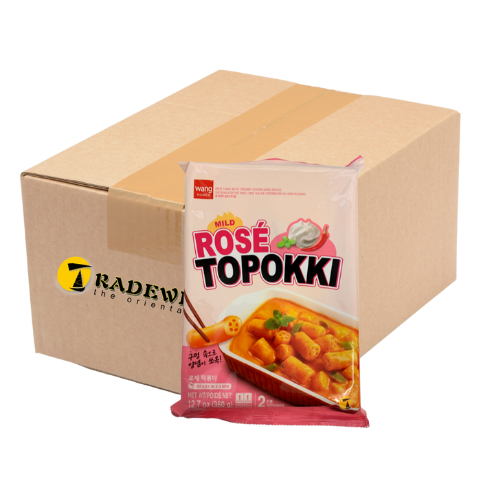Wang Rose Topokki Rice Cake with Gochujang Sauce - 10x360g