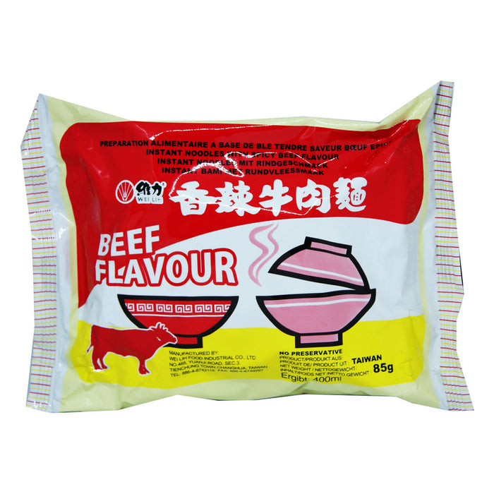 Wei Lih Spicy Beef Flavour Instant Noodle - 5 x 85g