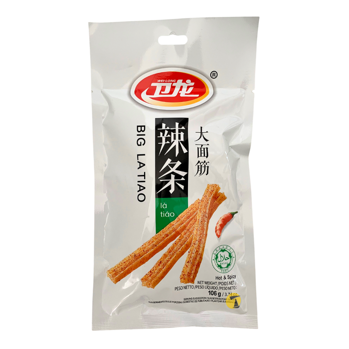 Weilong Latiao Gluten Strips - Hot & Spicy - 106g