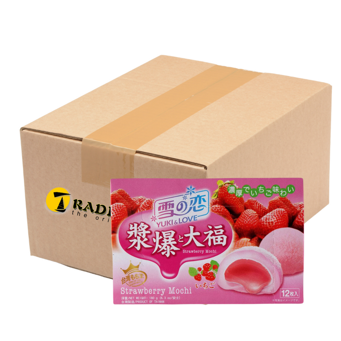 Yuki & Love Strawberry Mochi - 12x180g