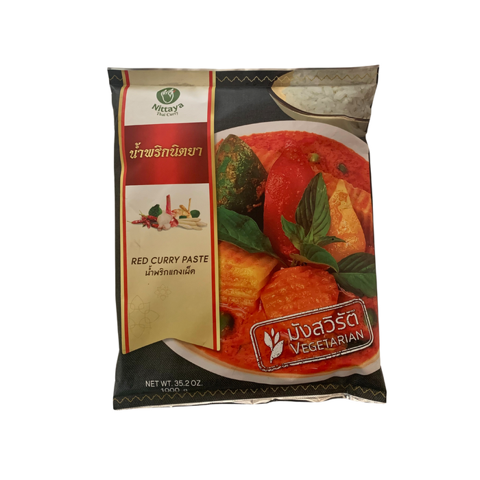 Nittaya Thai Vegetarian Red Curry Paste - 1kg BB:07/12/2025