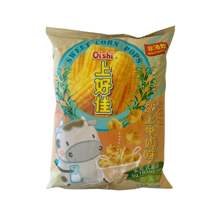 Oishi Sweet Corn Pops - Milk - 80g BB: 20/12/2024