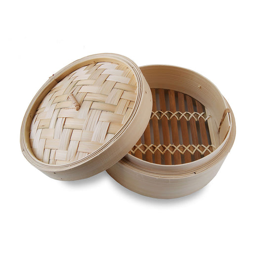 One Tier 8" Bamboo Steamer with Lid