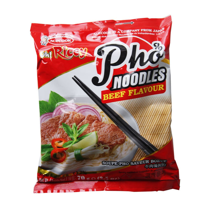 Acecook Oh! Ricey Beef Flavour Instant Rice Noodles - 70g