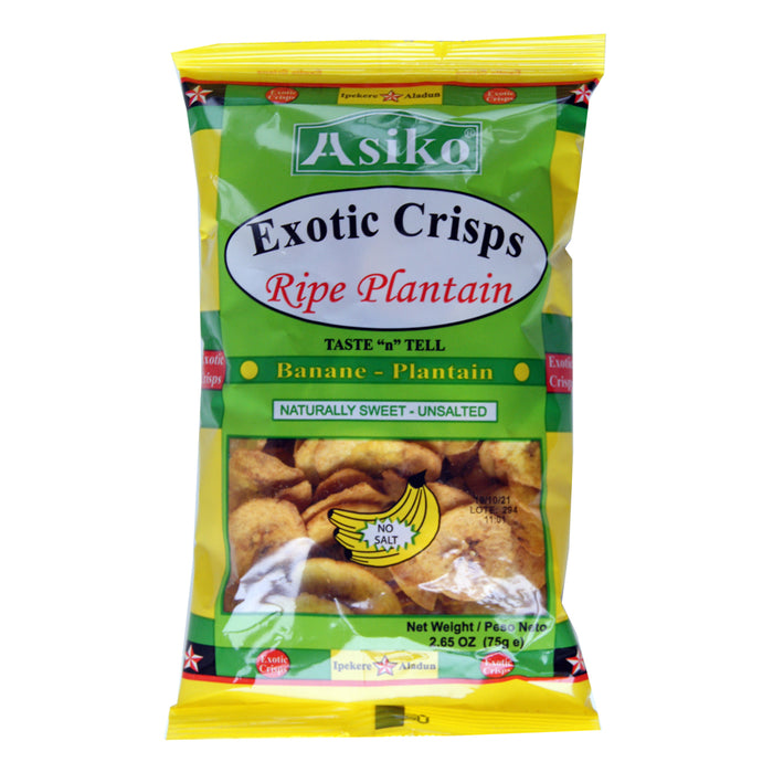 Asiko Plantain Chips - No Salt - 75g