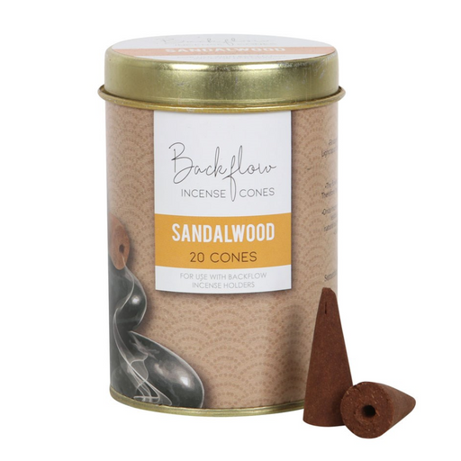Backflow Sandalwood Jumbo Incense Cones - 20 cones