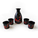 Black Floral Sake Set - Black Floral Design