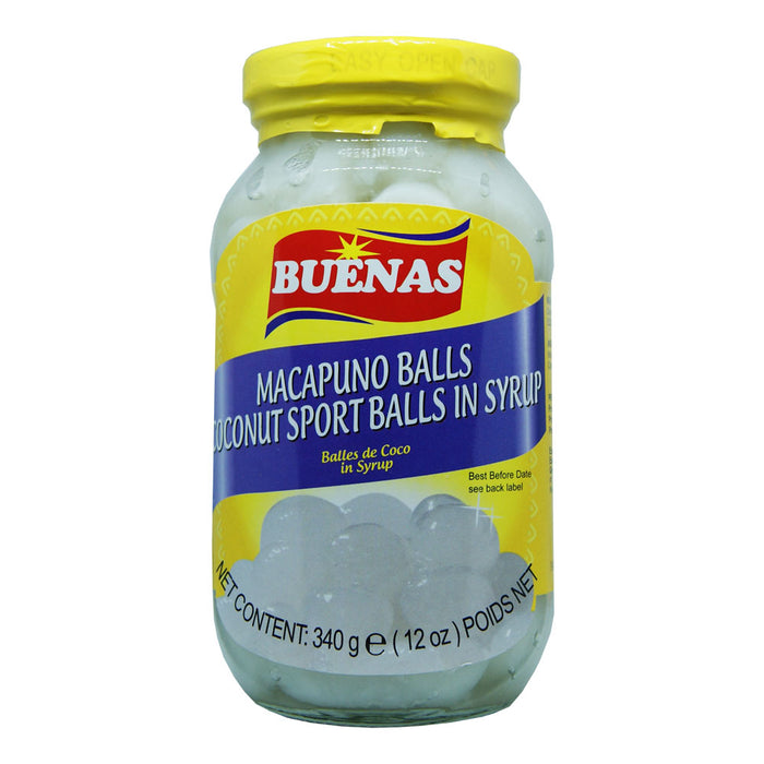 Buenas Macapuno Balls Coconut Sport Balls in Syrup - 340g