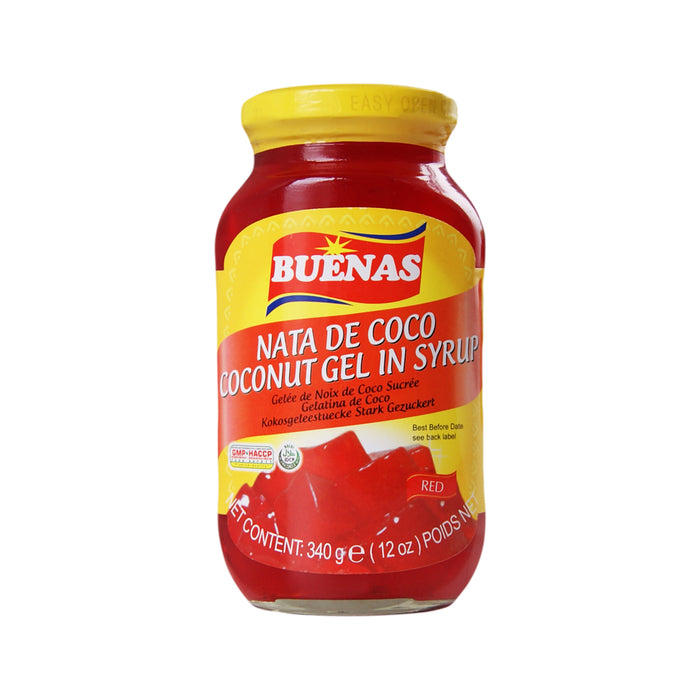 Buenas Nata De Coco Red Coconut Gel in Syrup - 340g