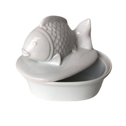 Ceramic Casserole Dish with Fish Design Lid