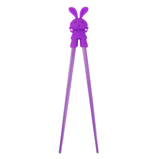Childrens Chopstick Helper - Easy to Use Training Chopsticks - Purple Rabbit