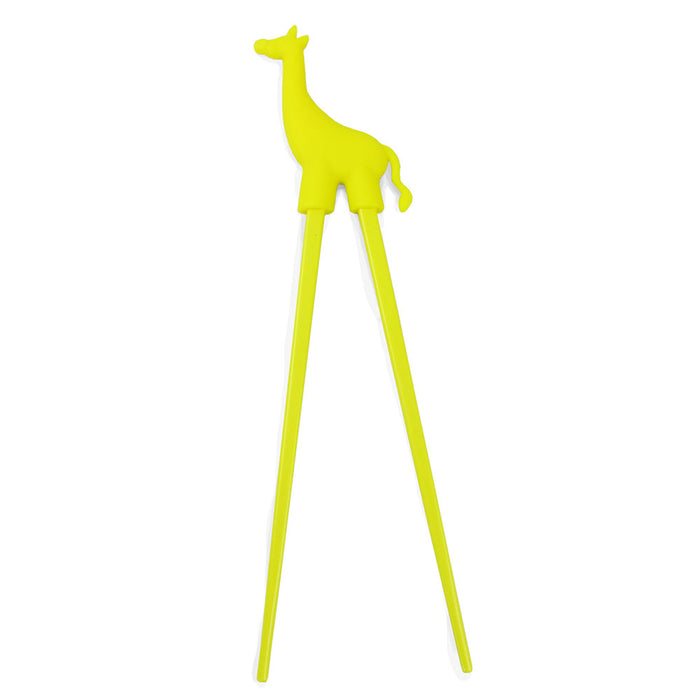 Childrens Chopstick Helper - Easy to Use Training Chopsticks - Yellow Giraffe