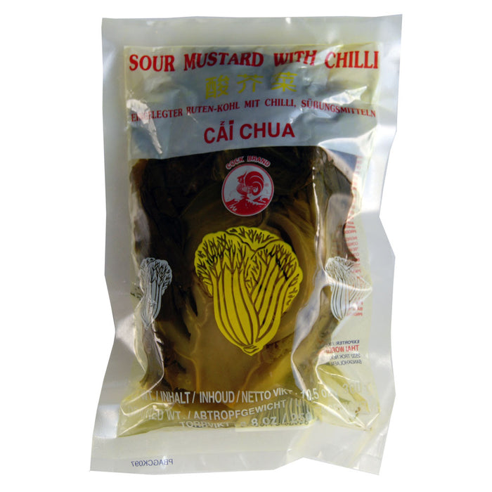 Cock Brand Sour Mustard Cai Chua with Chilli - 300g