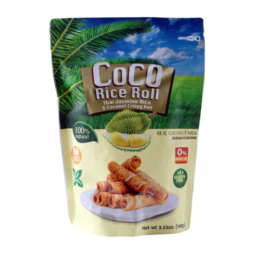 Coco Rice Rolls Durian Flavour - 100g