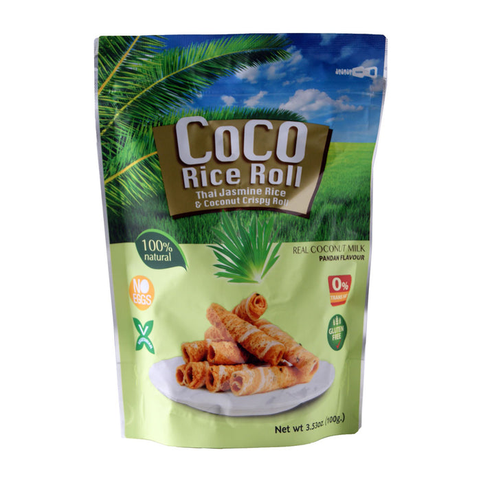 Coco Rice Rolls Pandan Flavour - 100g