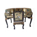 Cranes Design Gold Lacquer Desk with Chair