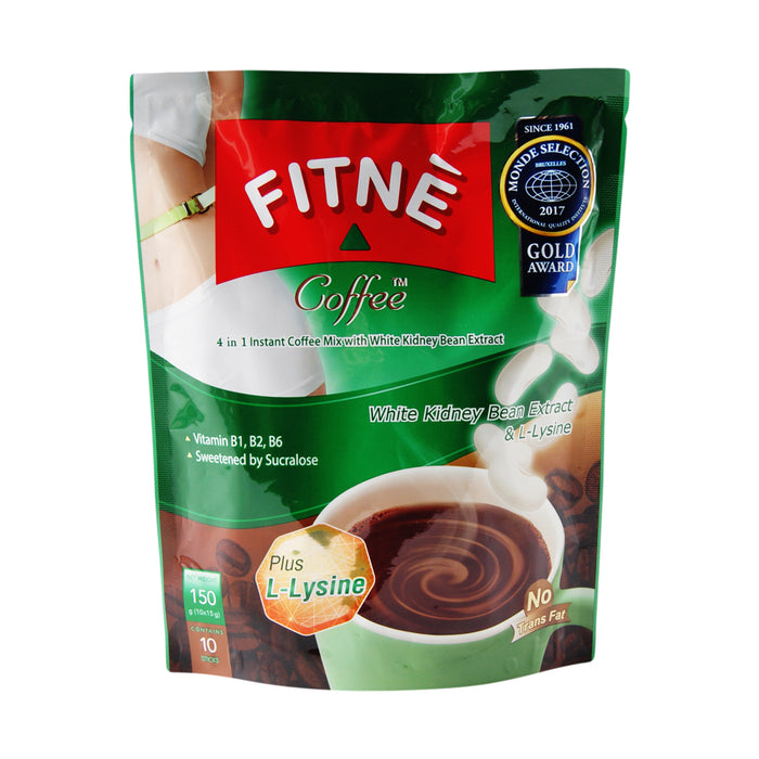 Fitne 3 in 1 Instant Coffee with White Kidney Bean Extract - 10 Sachets