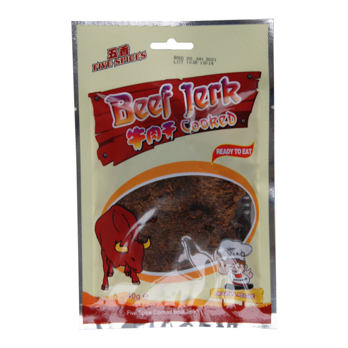 Five Spices Cooked Beef Jerk - 40g