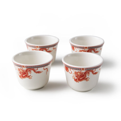 Four Dragon Durable Design Tea Cups