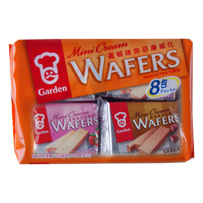 Garden Mini Cream Wafers Assorted Flavours - 272g