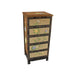 Gold Lacquer Tall Chest of Drawers