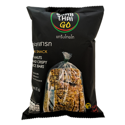 Grab Thai Go Dried Peanuts & Crispy Rice Snack Bars - 80g