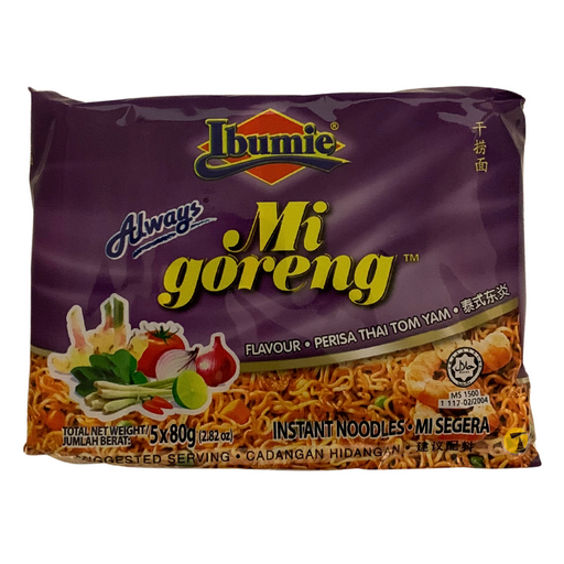 Ibumie Mi Goreng Thai Tom Yum Instant Noodles - 5x80g