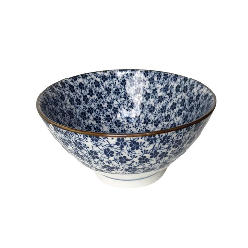 Japanese Blue Floral Bowl - Ø18cm