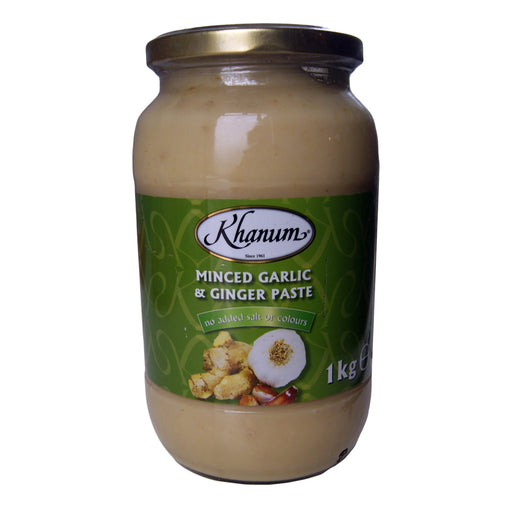 Khanum Minced Garlic & Ginger Paste - 1kg