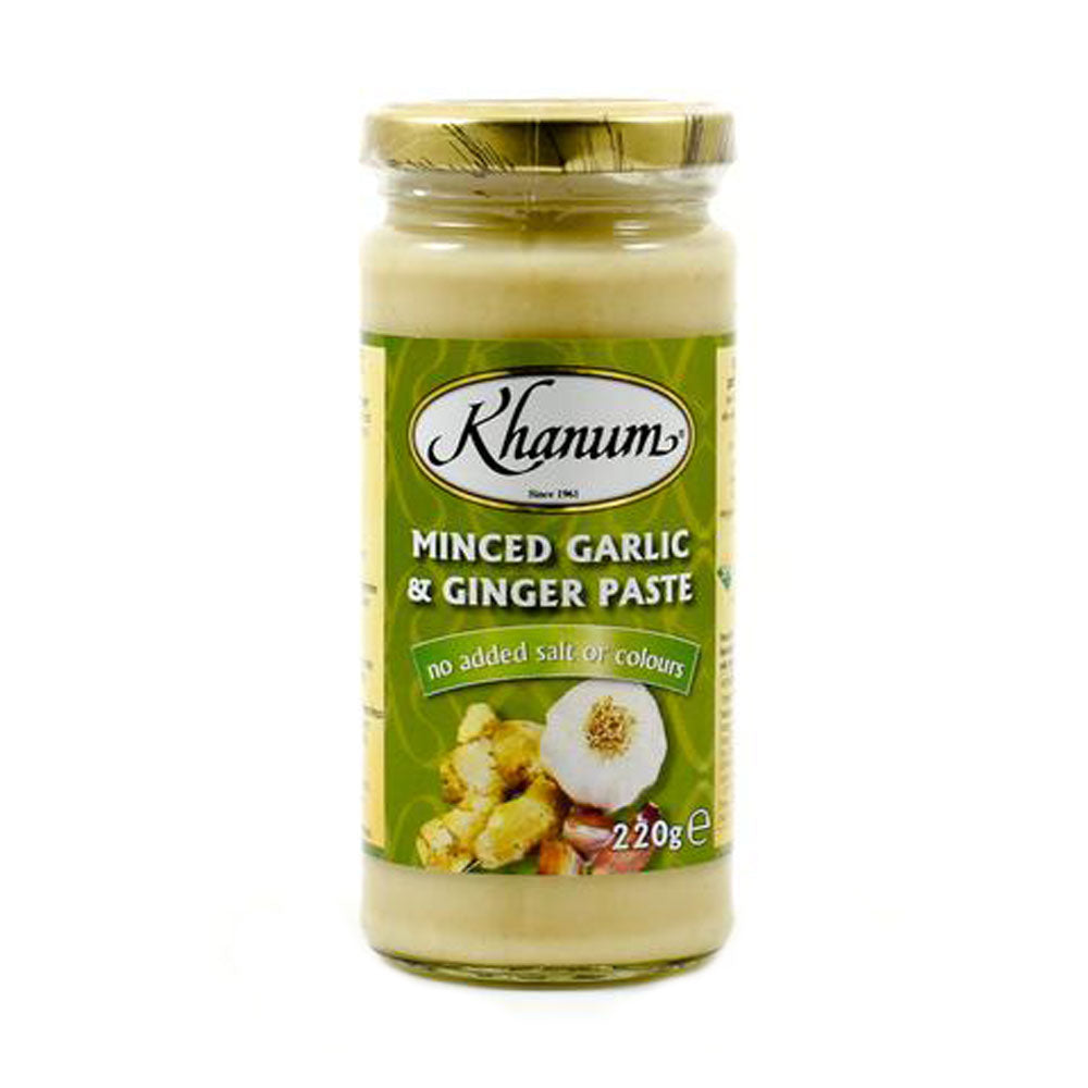Khanum Minced Garlic & Ginger Paste 210g — Tradewinds Oriental Shop